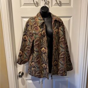 Coldwater Creek Tapestry Jacket – Size 1X – Vintage Boho Paisley – Fully Lined